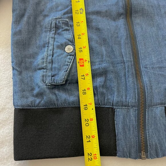 Hudson Youth's Lightweight Denim Chambray Jacket, Rose Embroidery Junior Size XS - Picture 10 of 10